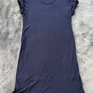 James Perse Deep Navy Crewneck T-Shirt Dress